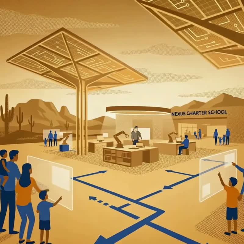 Nexus Charter School video ad still