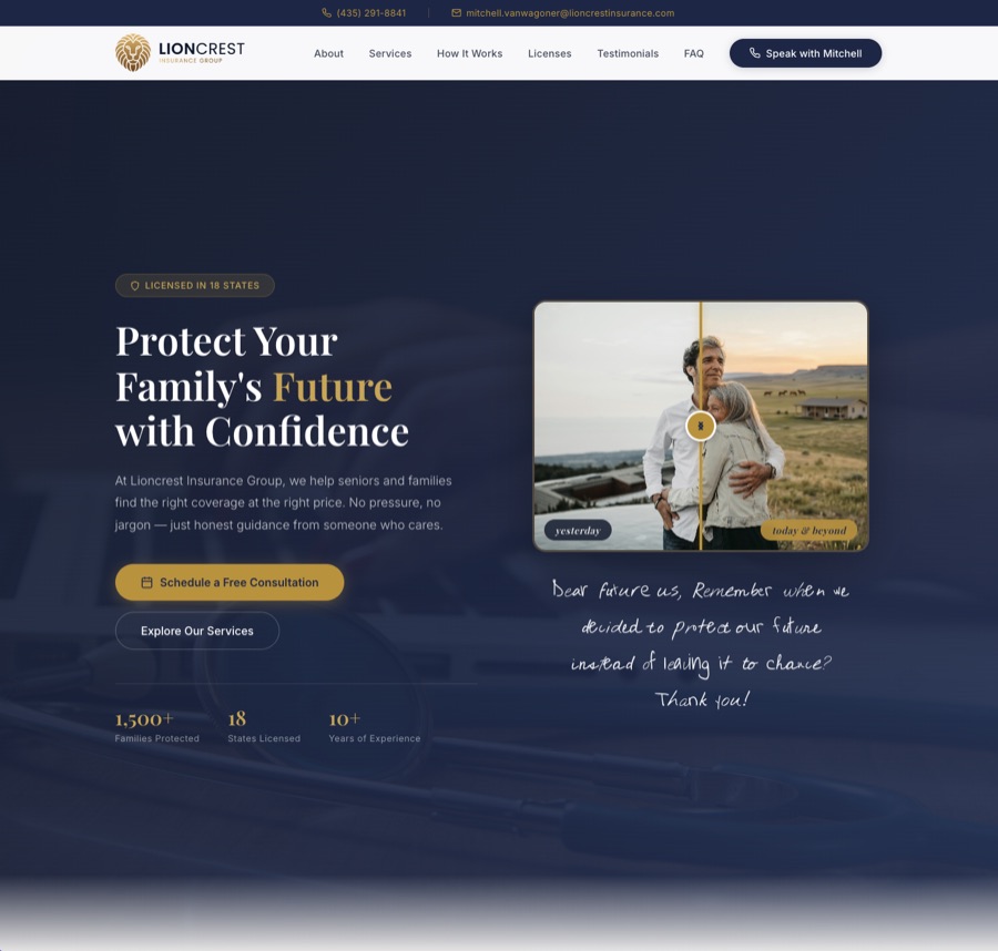 LionCrest Insurance website