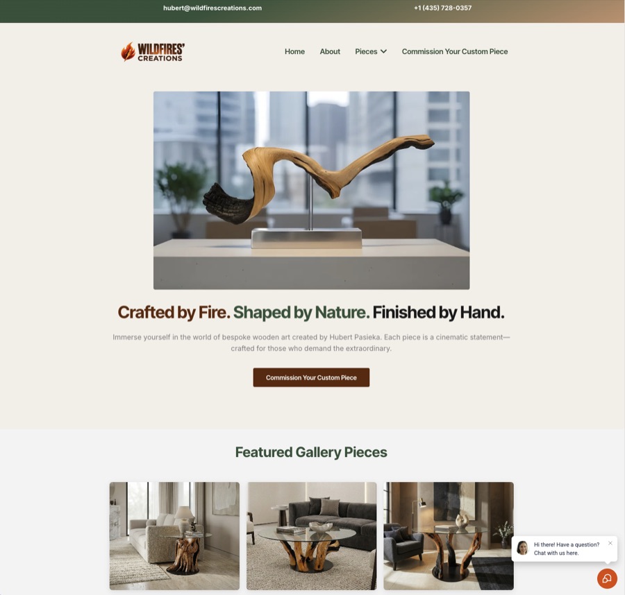 Wildfires Creations website