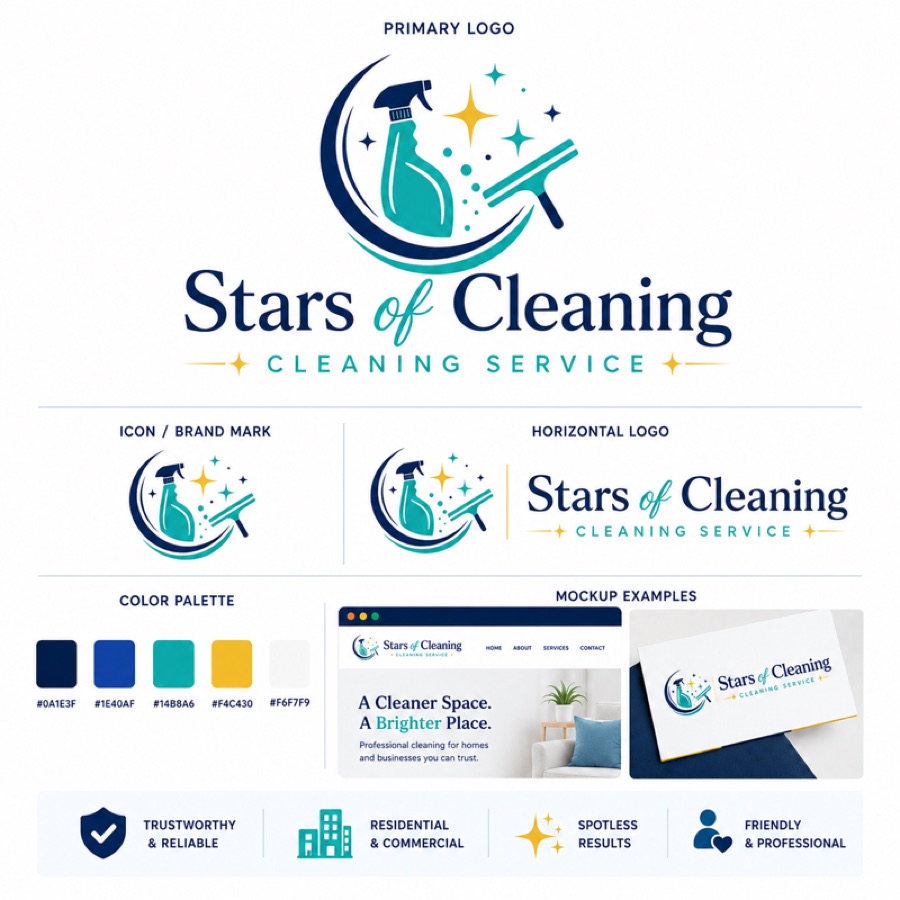 Stars of Cleaning brand identity
